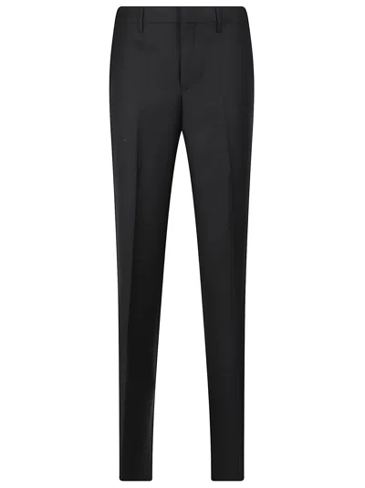 Tagliatore P Up Tailored Slim-fit Virgin Wool Formal Pants In Black
