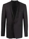 Tagliatore Paisley-jacquard Single-breasted Blazer In Black