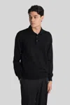 Tagliatore Palmer Polo In Black Wool In Black