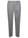 Tagliatore Tailored Grey Trousers With Subtle Herringbone Pattern In Gray