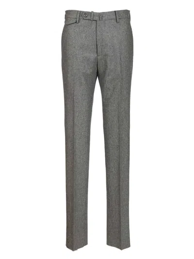 Tagliatore Pantalone Tag Flanella Lana Super 100s Nero Trousers Grey In Gray
