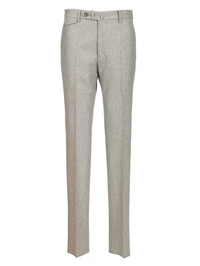 Tagliatore Pantalone Tag Flanella Lana Super 100s Nero Trousers Grey In Gray