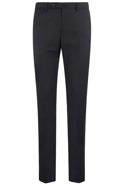 Tagliatore Pantalone Tapered Tag Lana Vergine In Black