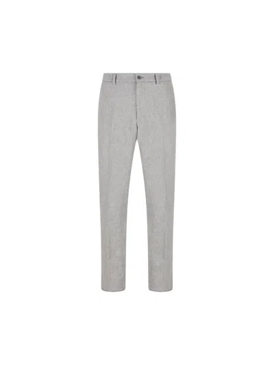 Tagliatore Virgin Wool Trousers In Gray