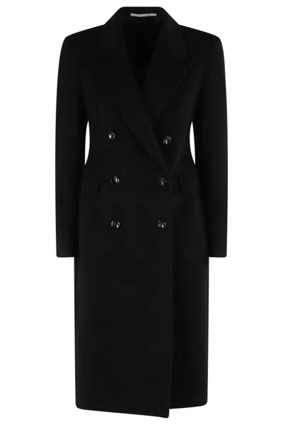 Tagliatore Parigi 51l Button Coat In Black