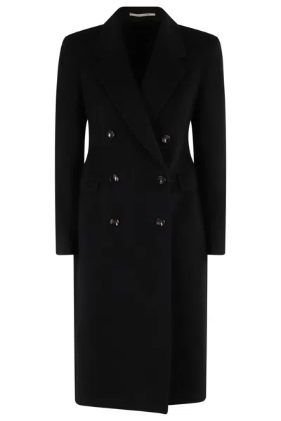 Tagliatore Parigi 51l Button Coat In Black
