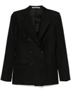 Tagliatore Women Parigi Double-breasted Linen Blazer In 黑色