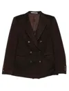 Tagliatore Parisian Style Blazer Pockets In Brown