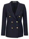 Tagliatore Structured Double-breasted Jacket Gold Buttons
