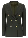 Tagliatore Parigi Double-breasted Peak-lapel Blazer In Green