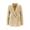 Tagliatore 'parigi' Corduroy Double-breasted Jacket In Neutral