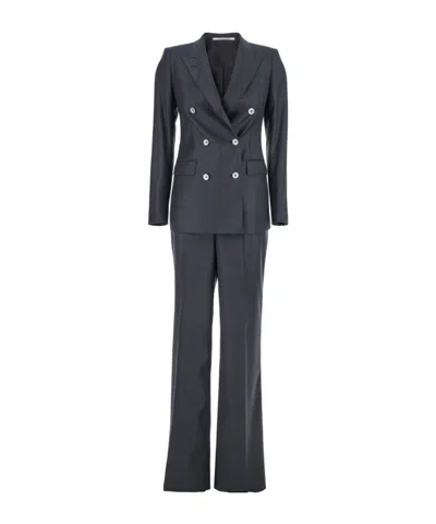 Tagliatore Parigi Double-breasted Suit In Gray