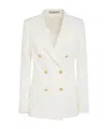 Tagliatore Parigi Wool-blend Double-breasted Blazer In White