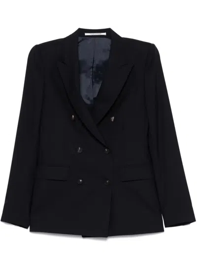 Tagliatore Parigi Double-breasted Wool Blazer In Brown