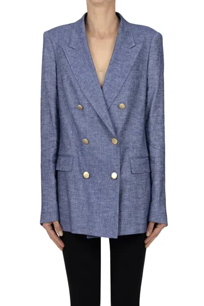 Tagliatore Parigi Double-breasted Blazer In Blue