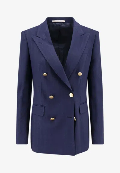 Tagliatore Parigi Double-breasted Blazer In Blue