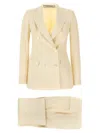 Tagliatore Parisian Coat Double-breasted Flap Pockets In Beige