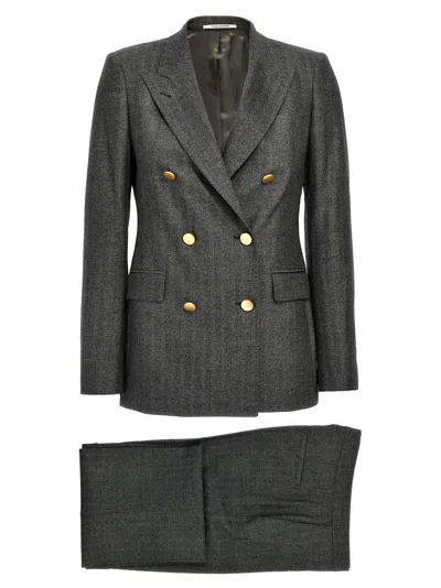 Tagliatore Women Dark Grey 2peice Suit In Multicolor