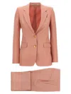 Tagliatore Parisian Single-breasted Suit Flap Pockets In Pink