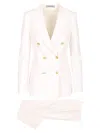 Tagliatore Peak Lapels Double-breasted Blazer In White