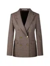 Tagliatore Parigi Houndstooth-pattern Double-breasted Blazer In Braun