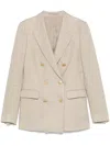 Tagliatore Women Parigi Wool Double-breasted Jacket In Beige