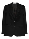 Tagliatore Single-breasted Long-sleeve Blazer In Black