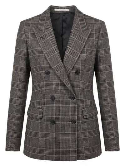 Tagliatore Double-breasted Blazer In Black