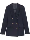 Tagliatore Double-breasted Tailored Blazer With Central Vent In Blue