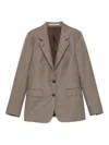 Tagliatore Houndstooth-check Single-breasted Blazer In Brown