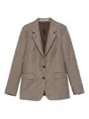 Tagliatore Houndstooth-check Single-breasted Blazer In Brown