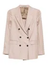 Tagliatore Parigi Double-breasted Peak-lapel Blazer In Brown