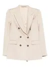Tagliatore Double-breasted Buttoned Jacket In Neutral