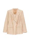 Tagliatore Double-breasted Blazer In Neutral