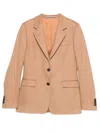Tagliatore Camel-hair Single-breasted Blazer In Pink