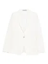 Tagliatore Single-breasted Blazer In White