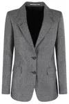 Tagliatore Glen Plaid Three-button Blazer In Gray