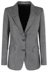 Tagliatore Glen Plaid Three-button Blazer In Gray