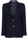 Tagliatore Bertha Viscose-blend Single-breasted Blazer In Blau