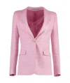 Tagliatore Parigi Single Breasted Two Button Blazer In Pink