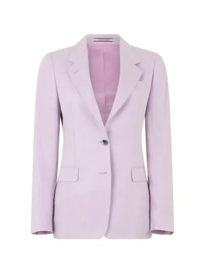 Tagliatore Parigi Single-breasted Blazer In Purple