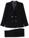 Tagliatore Wool Blend Double-breasted Suit In 蓝色