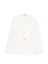 Tagliatore Single-breasted Blazer In White