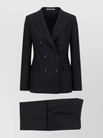 Tagliatore Parigi Tailored Double Breasted Dress Jacket In Black