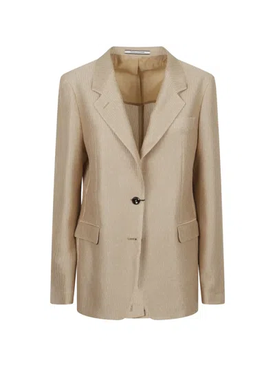 Tagliatore Parigi Textured Single-breasted Blazer In Brown
