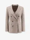 Tagliatore Parigi Virgin Wool And Cashmere Blazer In Neutral