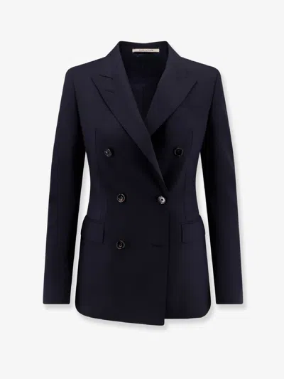 Tagliatore Parigi Virgin Wool Blend Blazer In Blue