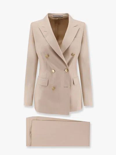 Tagliatore Parigi Viscose And Linen Tailleur With Lurex Effect