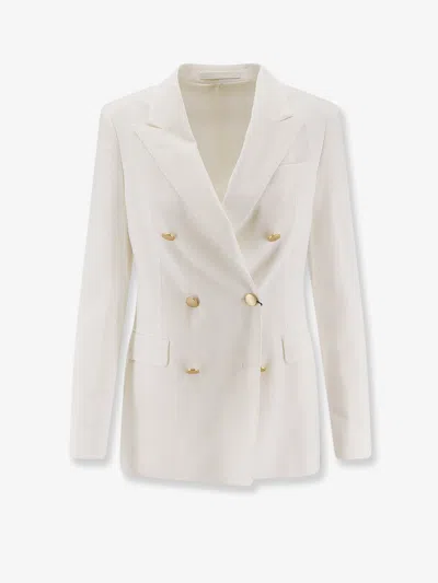 Tagliatore Parigi Viscose Blend Blazer In Neutral