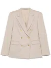 Tagliatore Women Parigi Wool Double-breasted Jacket In Beige
